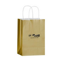 Color Gloss Shopper Bag (5"x3 1/2"x8") - Foil Stamp